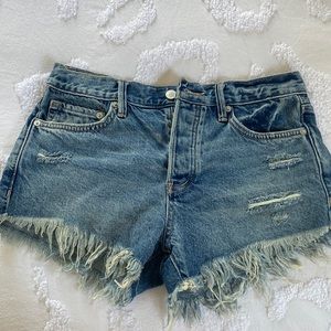 Free people Jean shorts medium wash size 24